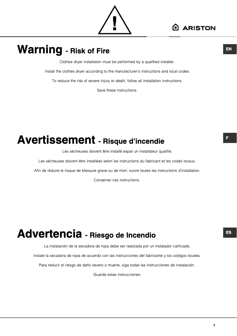 Page n°1 - Manuel utilisateur Summit TCL73XNA