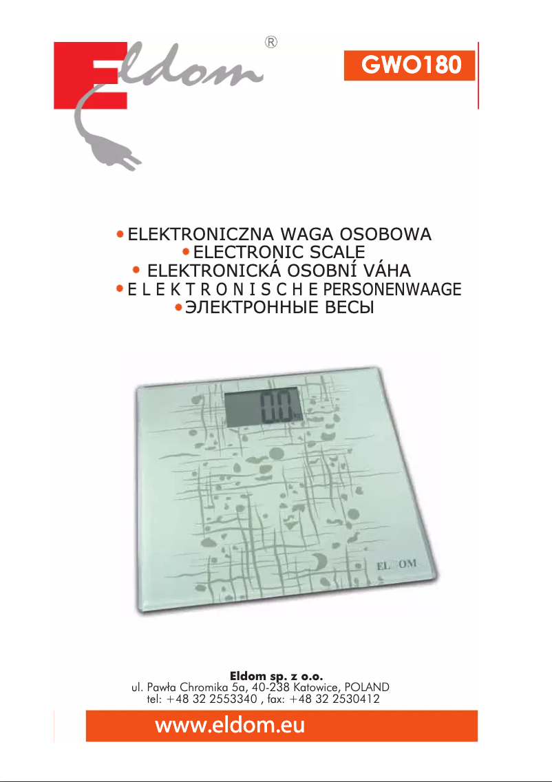 Page n°1 - Manuel utilisateur Eldom GWO180