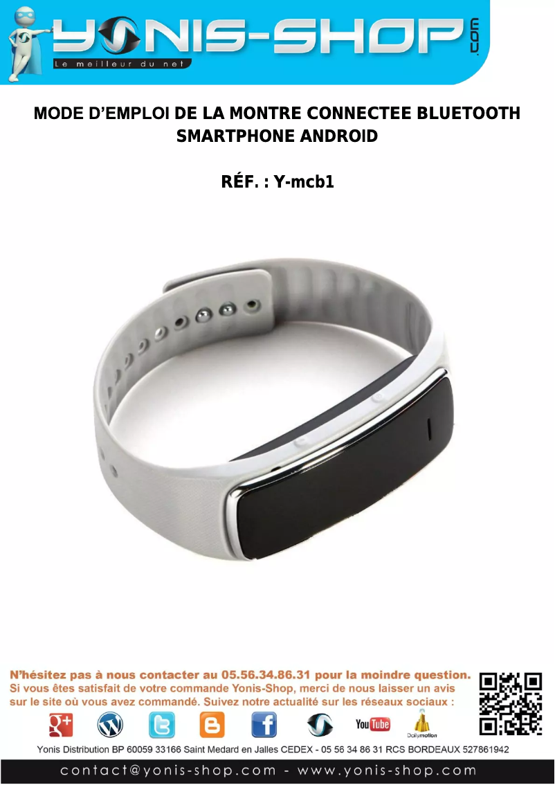 Page 1 de la notice Manuel utilisateur Yonis Y-MCB1
