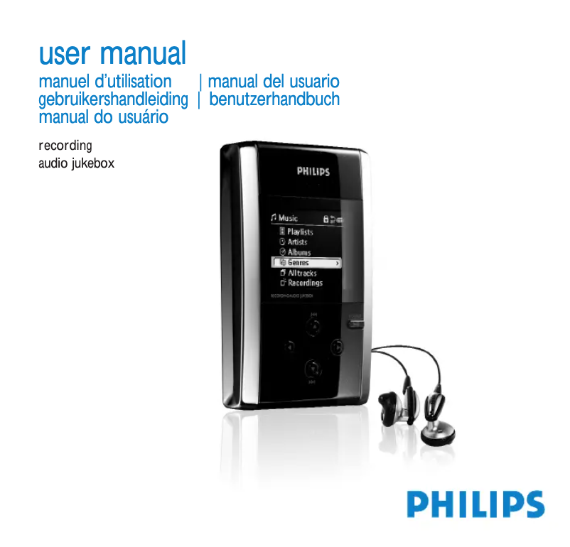 Page n°1 - Manuel utilisateur Philips GoGear HDD100