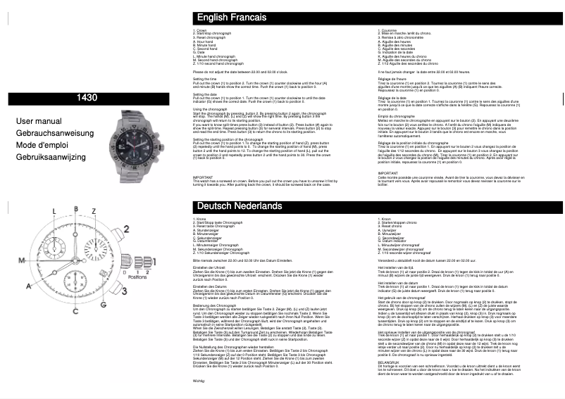 Page 1 de la notice Manuel utilisateur Davis 1430