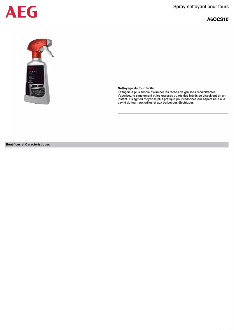 Image de la première page du manuel de l'appareil A6OCS10