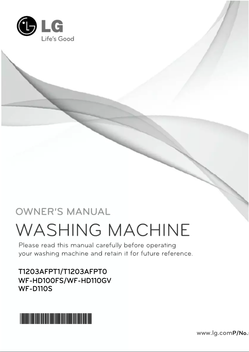 Page 1 de la notice Manuel utilisateur LG T1203AFPT0