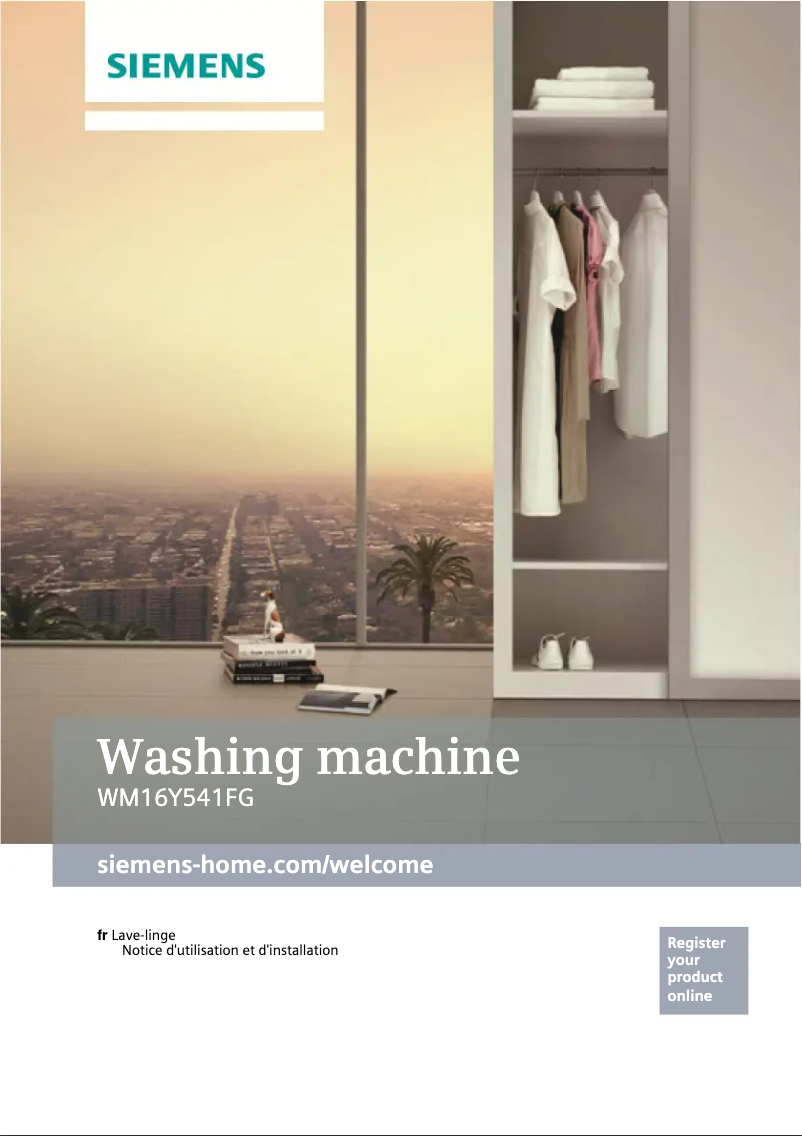 Page n°1 - Manuel utilisateur Siemens WM16Y541FG