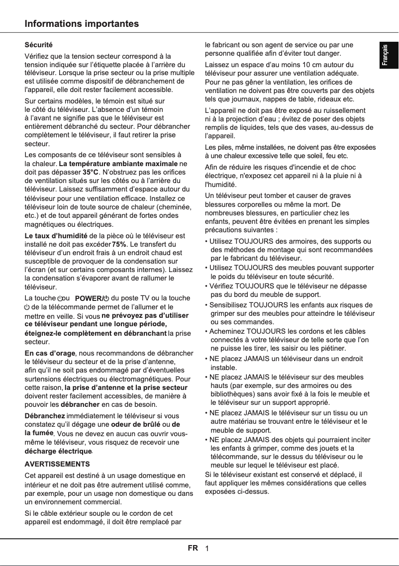 Image de la première page du manuel de l'appareil 43T7B