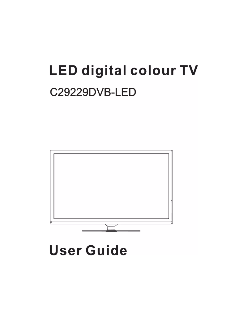 Image de la première page du manuel de l'appareil C29225DVB