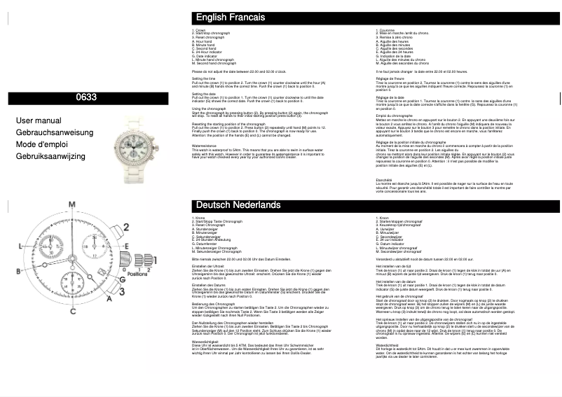 Image de la première page du manuel de l'appareil 0633