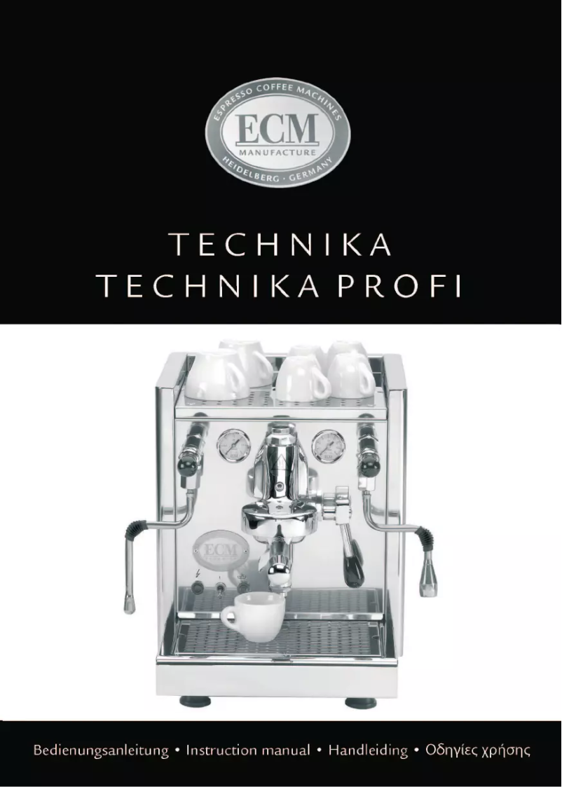 Page 1 de la notice Manuel utilisateur ECM Technika Profi