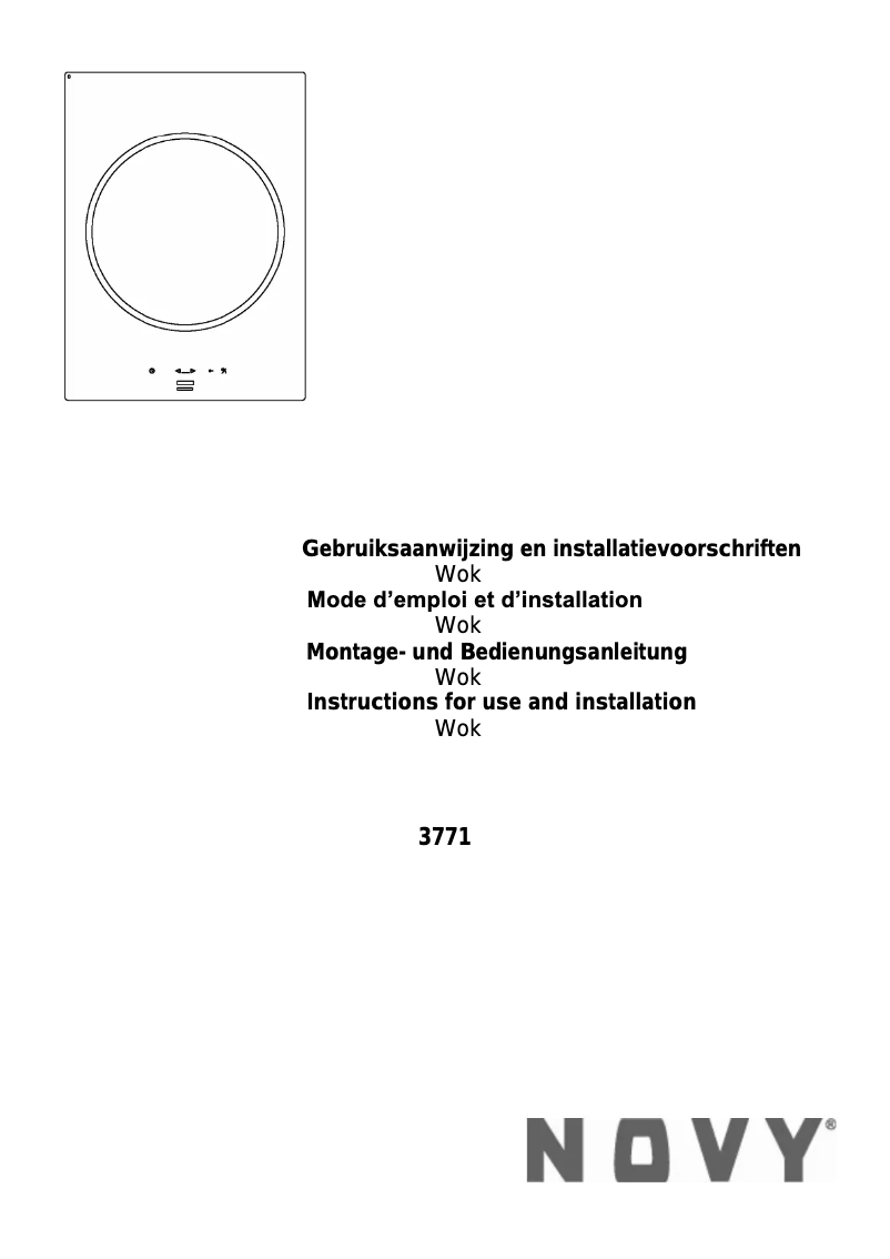 Image de la première page du manuel de l'appareil Wok 3771