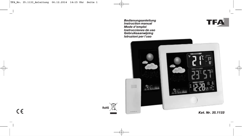 Image de la première page du manuel de l'appareil Sun 35.1133.02