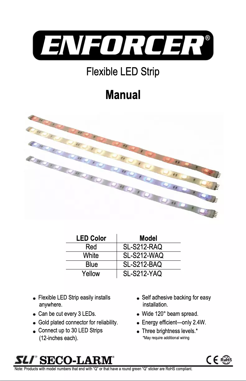 Page n°1 - Manuel utilisateur Enforcer SL-S212-YAQ