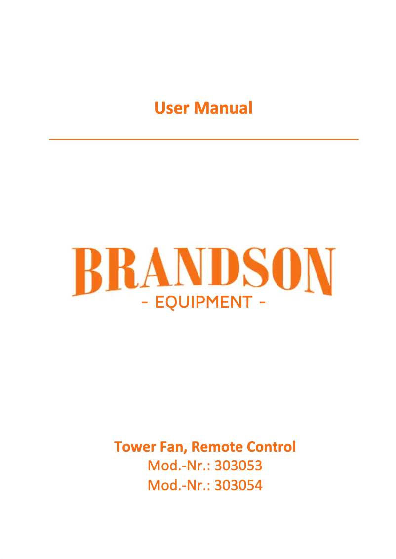 Page 1 de la notice Manuel utilisateur Brandson 303054