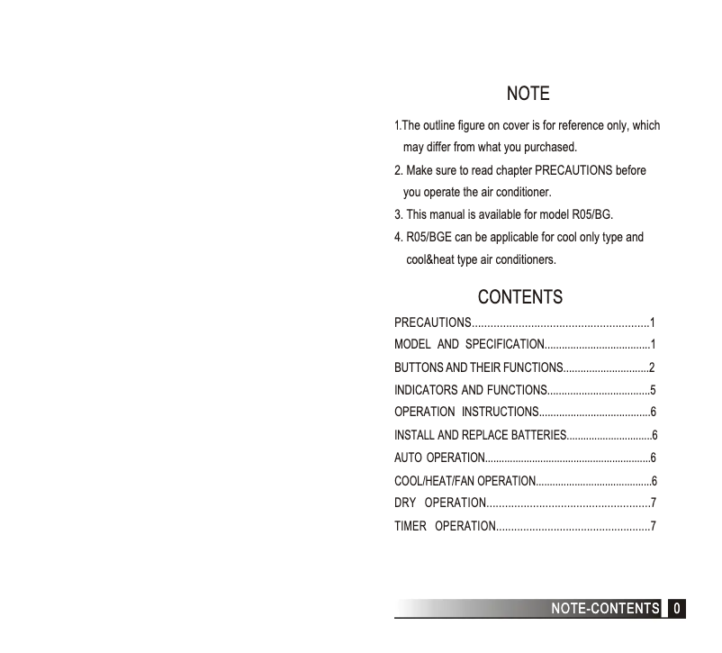 Página 1 del manual Manual de usuario Midea R05