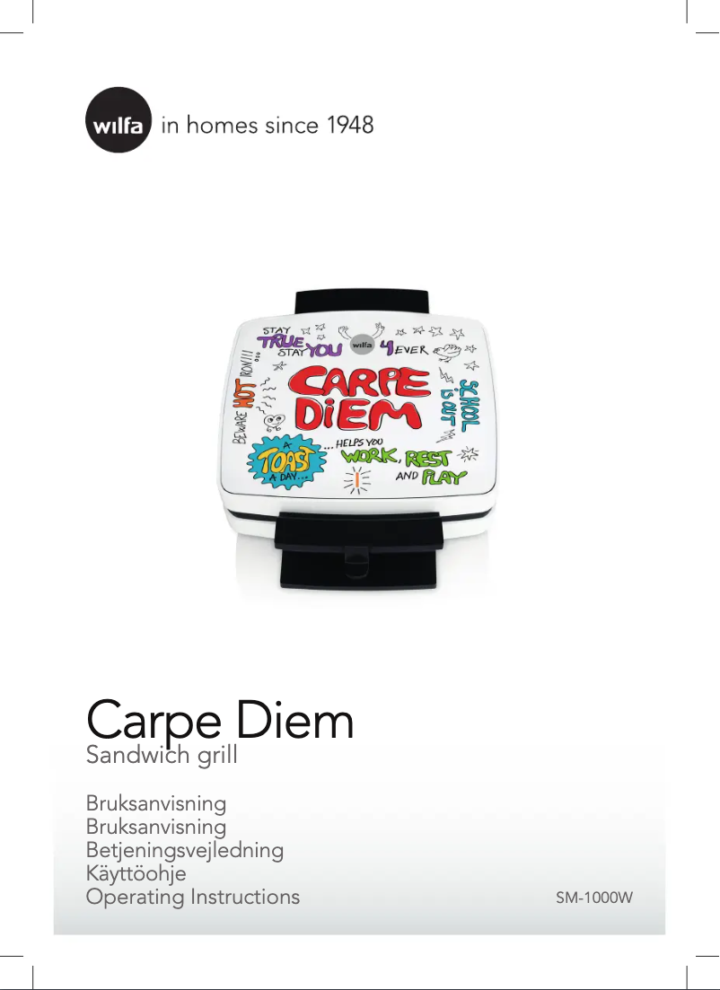 Page n°1 - Manuel utilisateur Wilfa Carpe Diem SM-1000W