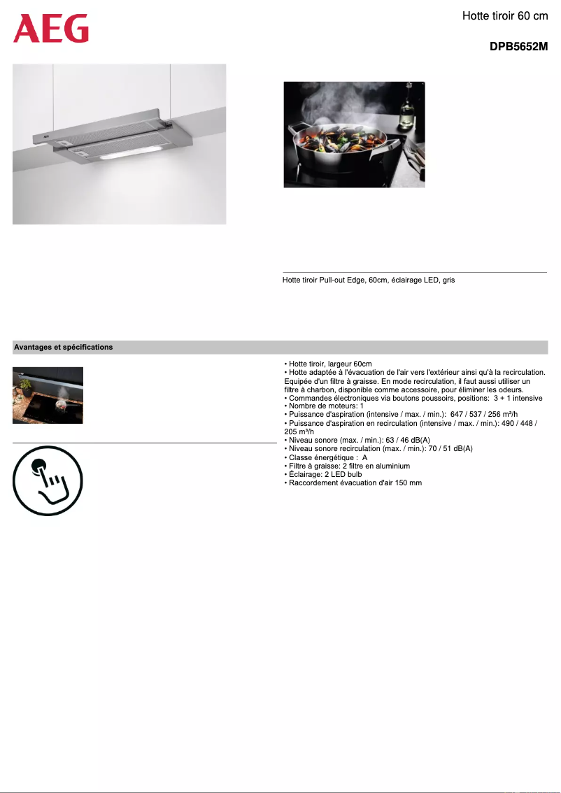 Image de la première page du manuel de l'appareil DPB5652M