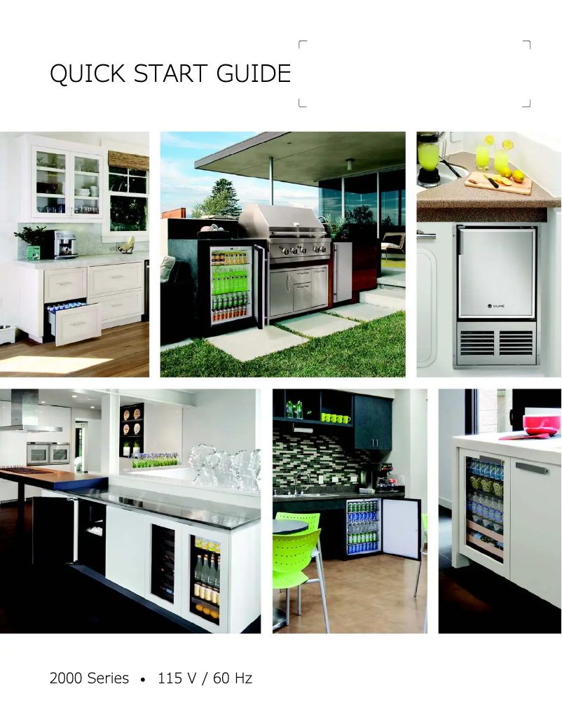 Page n°1 - Guide de démarrage rapide U-Line U-2218RGL