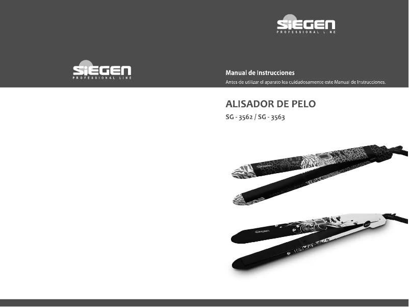 Page 1 de la notice Manuel utilisateur Siegen SG-3562