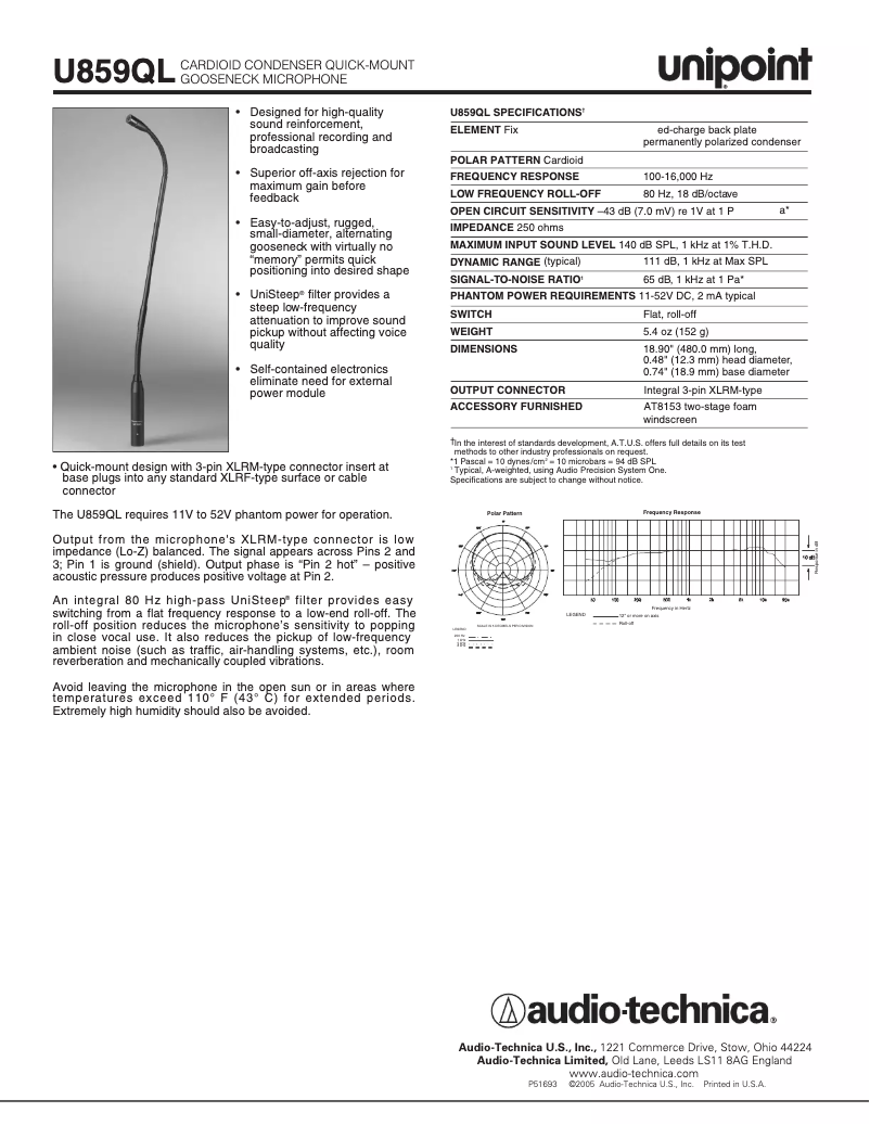 Image de la première page du manuel de l'appareil U859QL