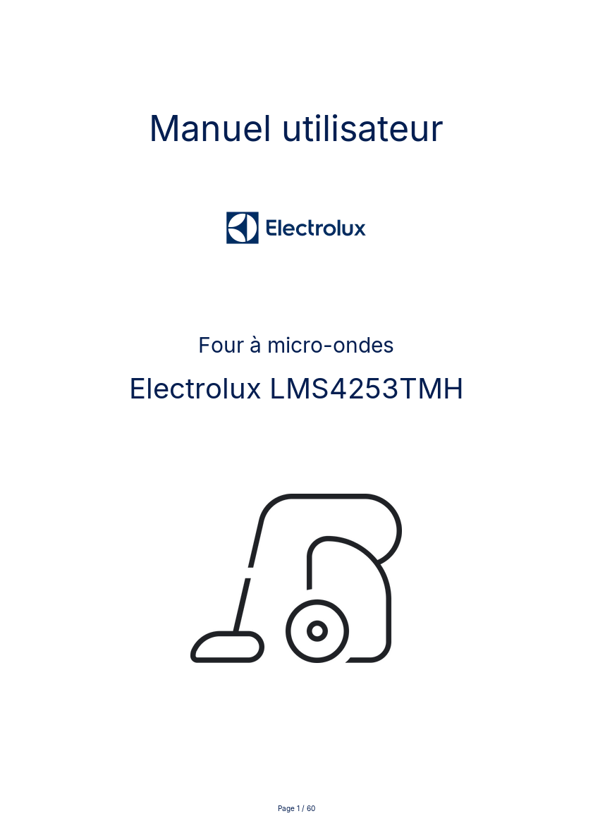 Image de la première page du manuel de l'appareil LMS4253TMH