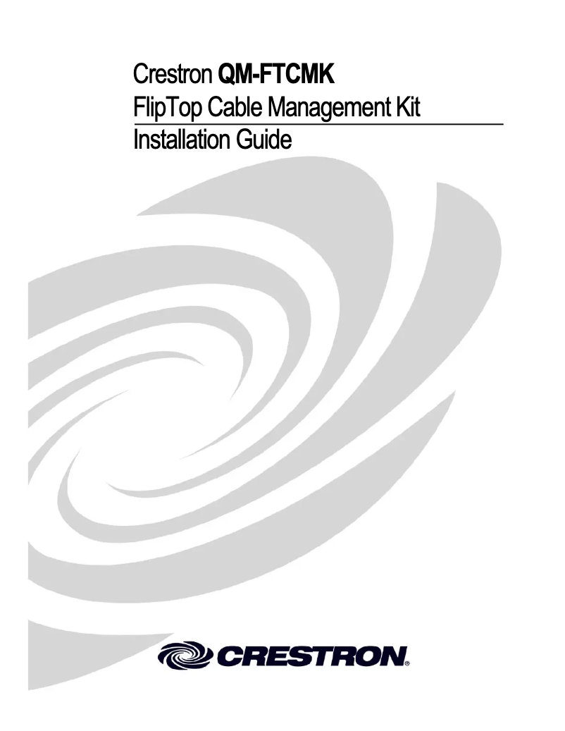 Image de la première page du manuel de l'appareil QMI-FTCMK