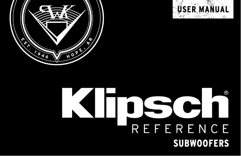 Page n°1 - Mode d'emploi Klipsch R-112SW