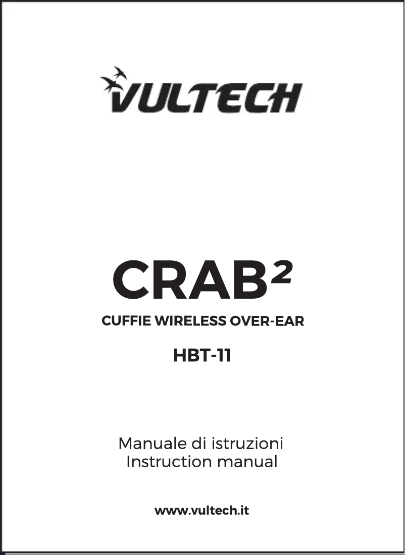 Page 1 de la notice Manuel utilisateur Vultech Crab 2 HBT-11