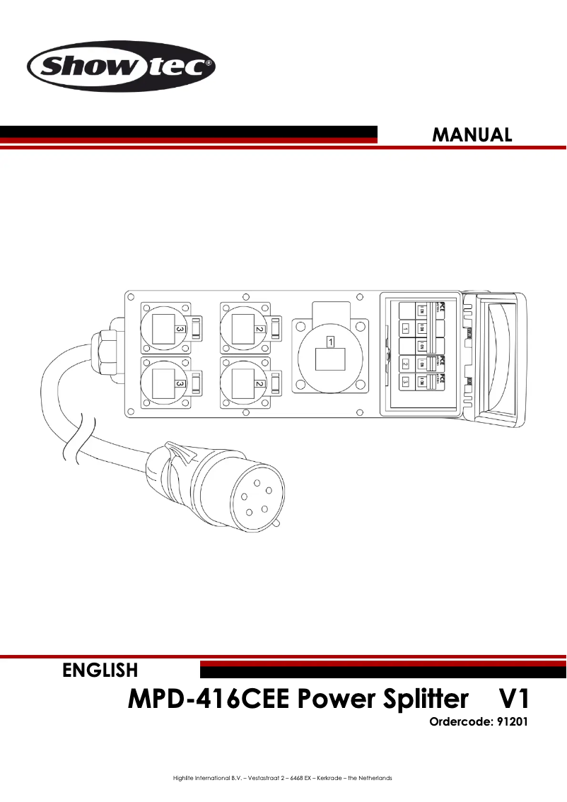 Page n°1 - Manuel utilisateur PCE MPD-416CEE Power Splitter
