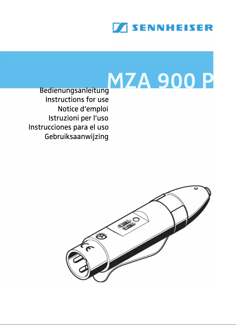 Image de la première page du manuel de l'appareil MZA 900 P