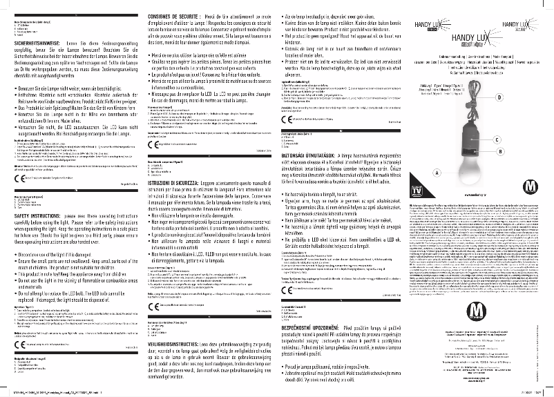 Page 1 de la notice Manuel utilisateur Handy Lux Colors