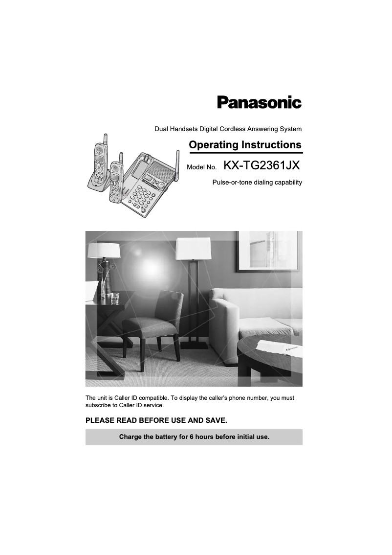 Page n°1 - Manuel utilisateur Panasonic KX-TG2361JX