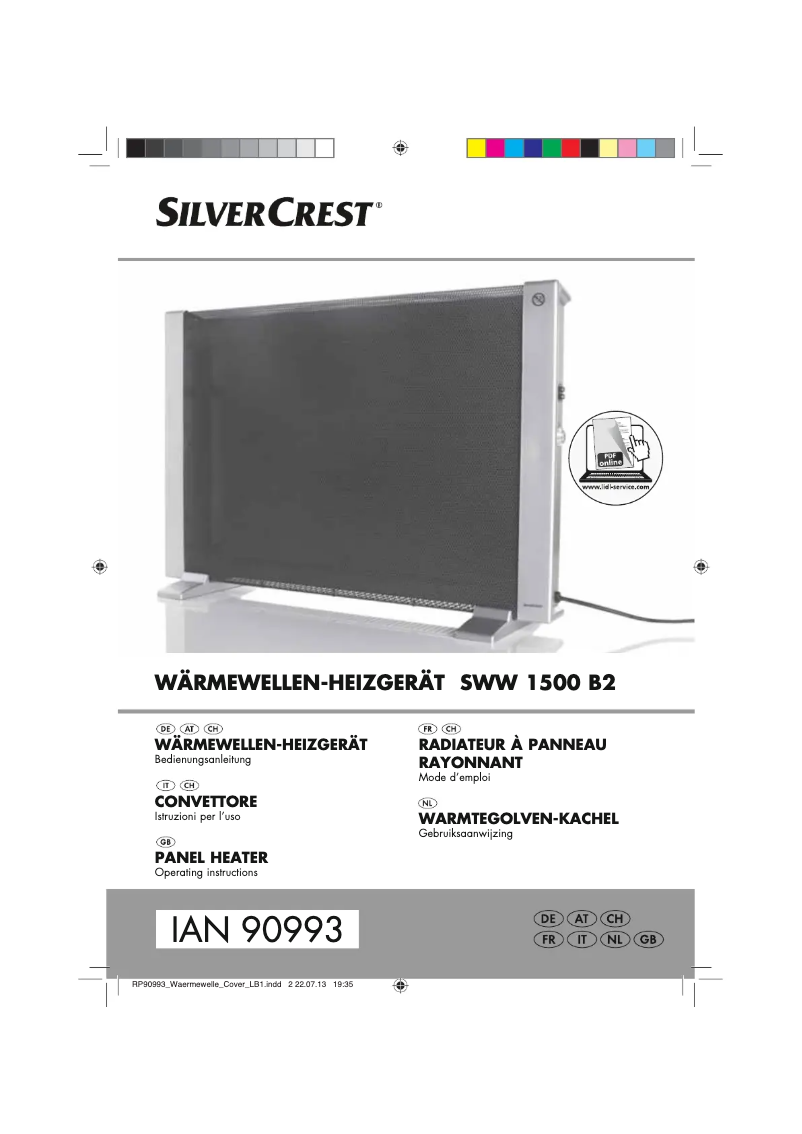 Page n°1 - Manuel utilisateur SilverCrest SWW 1500 B2