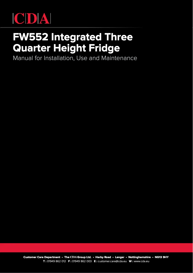 Page 1 de la notice Manuel utilisateur CDA FW552