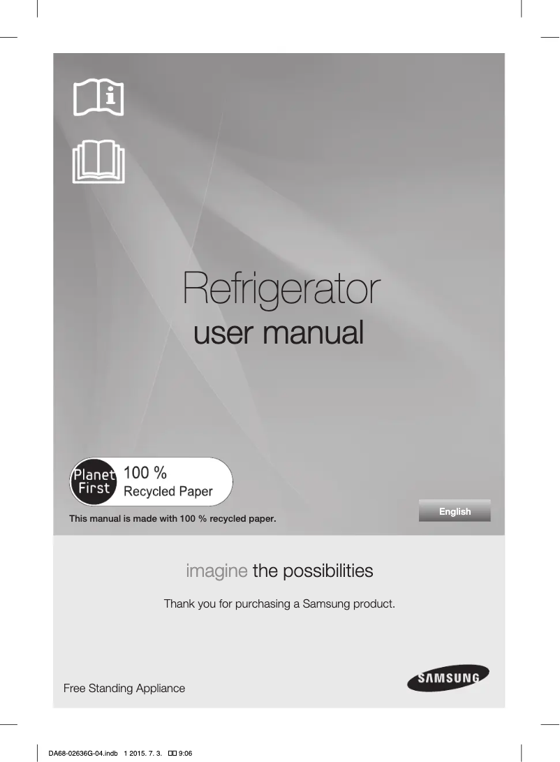 Page n°1 - Manuel utilisateur Samsung RT72-7ETBSP