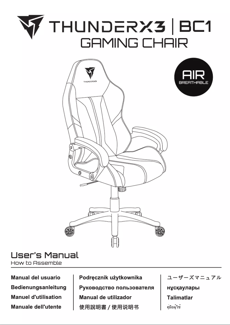 Página 1 del manual Manual de usuario ThunderX3 BC1