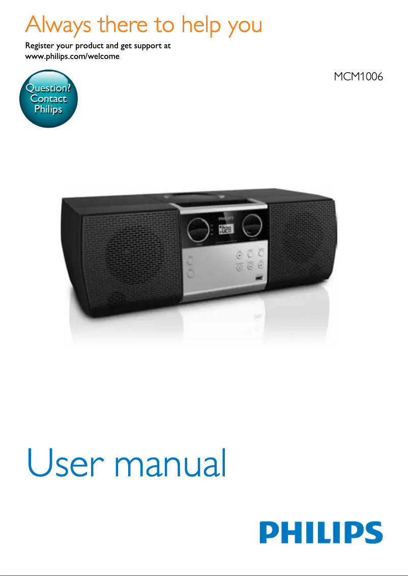 Image de la première page du manuel de l'appareil MCM1006