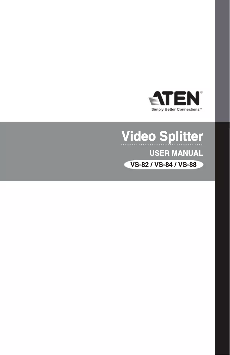 Page 1 de la notice Manuel utilisateur ATen VS82