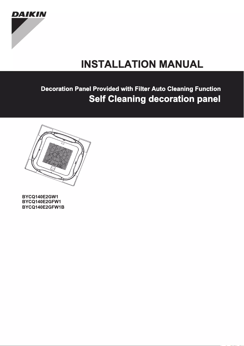 Page 1 de la notice Guide d'installation Daikin BYCQ140E2GFW1