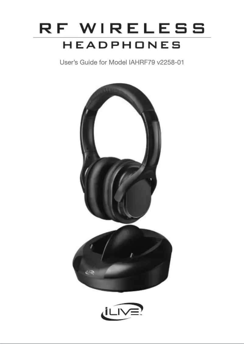 Image de la première page du manuel de l'appareil IAHRF79B