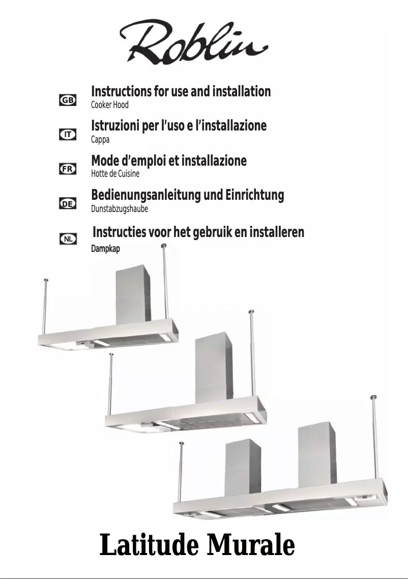 Page n°1 - Manuel utilisateur Roblin Latitude 1500