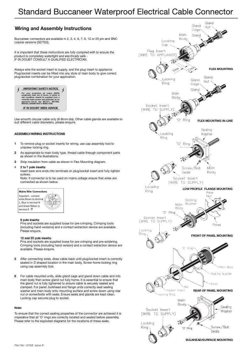 Page n°1 - Manuel utilisateur Bulgin PX0739/S