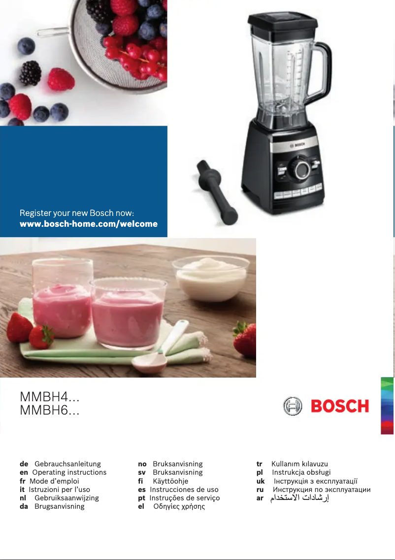 Page 1 de la notice Manuel utilisateur Bosch VitaBoost MMBH4P3W