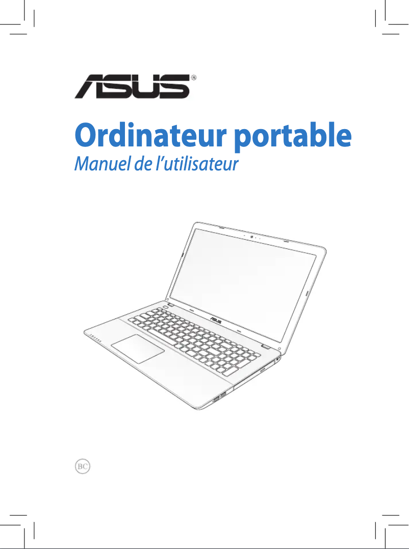 Page 1 de la notice Manuel utilisateur Asus X750LN