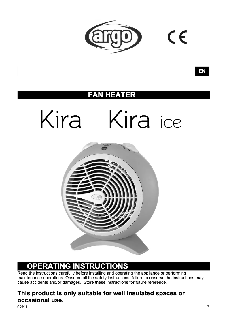 Image de la première page du manuel de l'appareil Kira Ice
