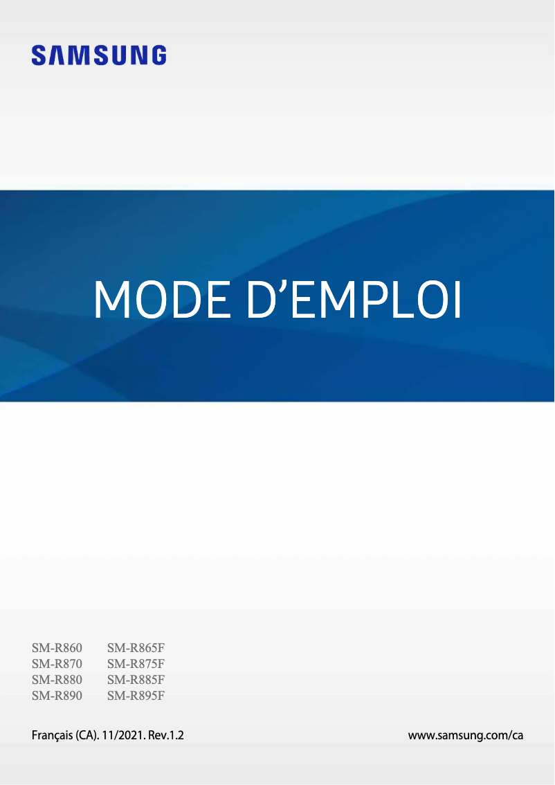 Page 1 de la notice Manuel utilisateur Samsung Galaxy Watch 4