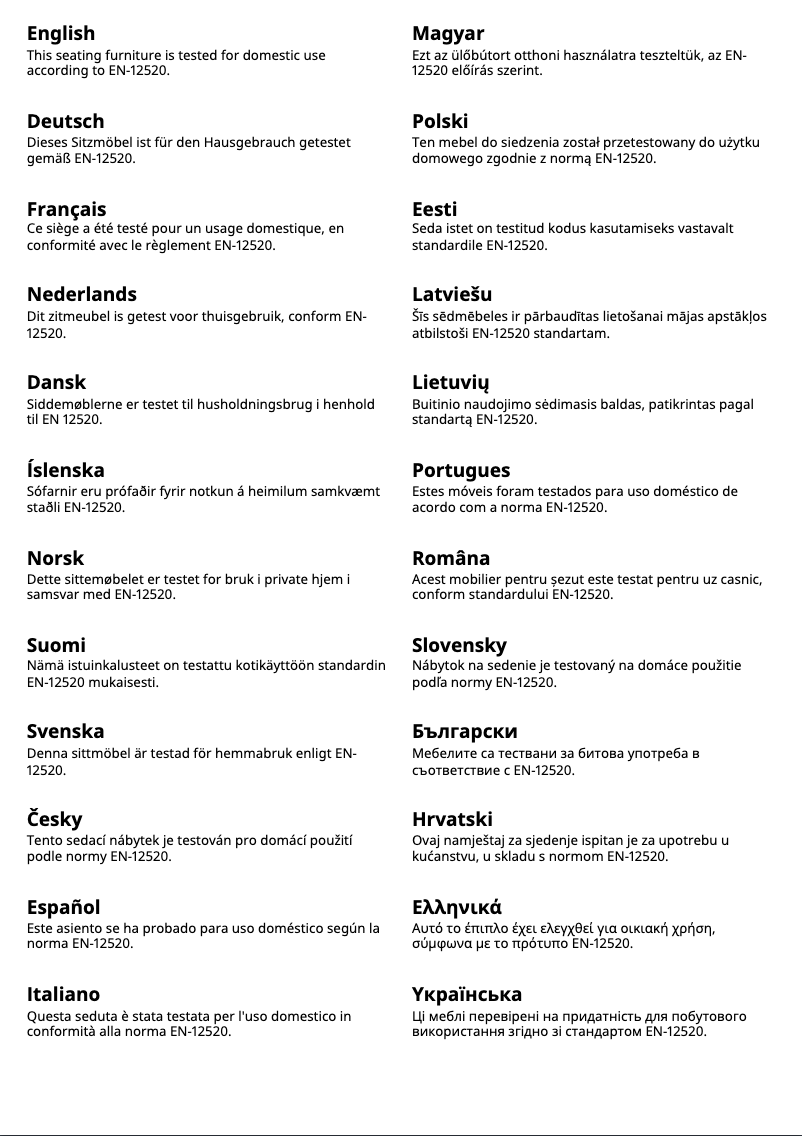Page 1 de la notice Manuel utilisateur Ikea ÄLVDALEN 705.306.66
