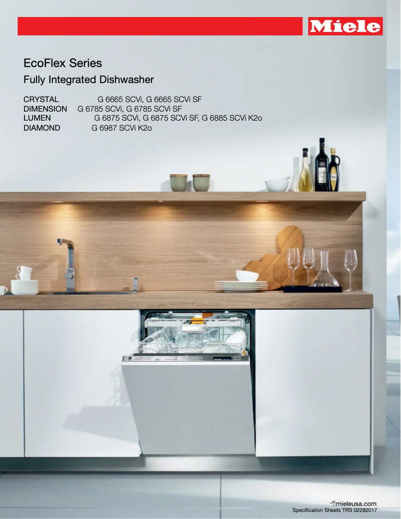 Page 1 de la notice Fiche technique Miele EcoFlex G 6665 SCVI SF