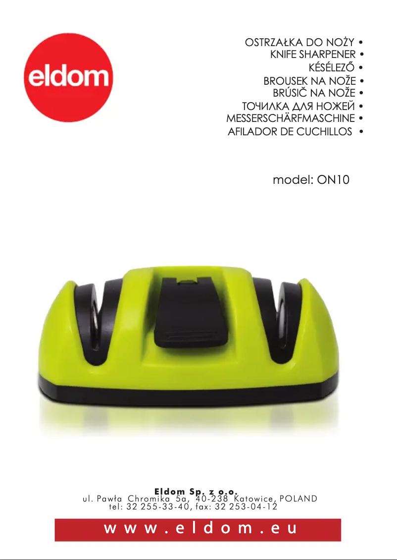 Page 1 de la notice Manuel utilisateur Eldom ON10
