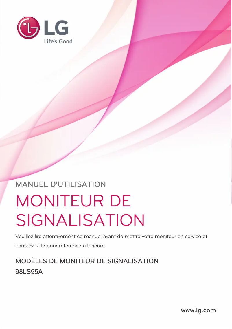 Image de la première page du manuel de l'appareil 98LS95A