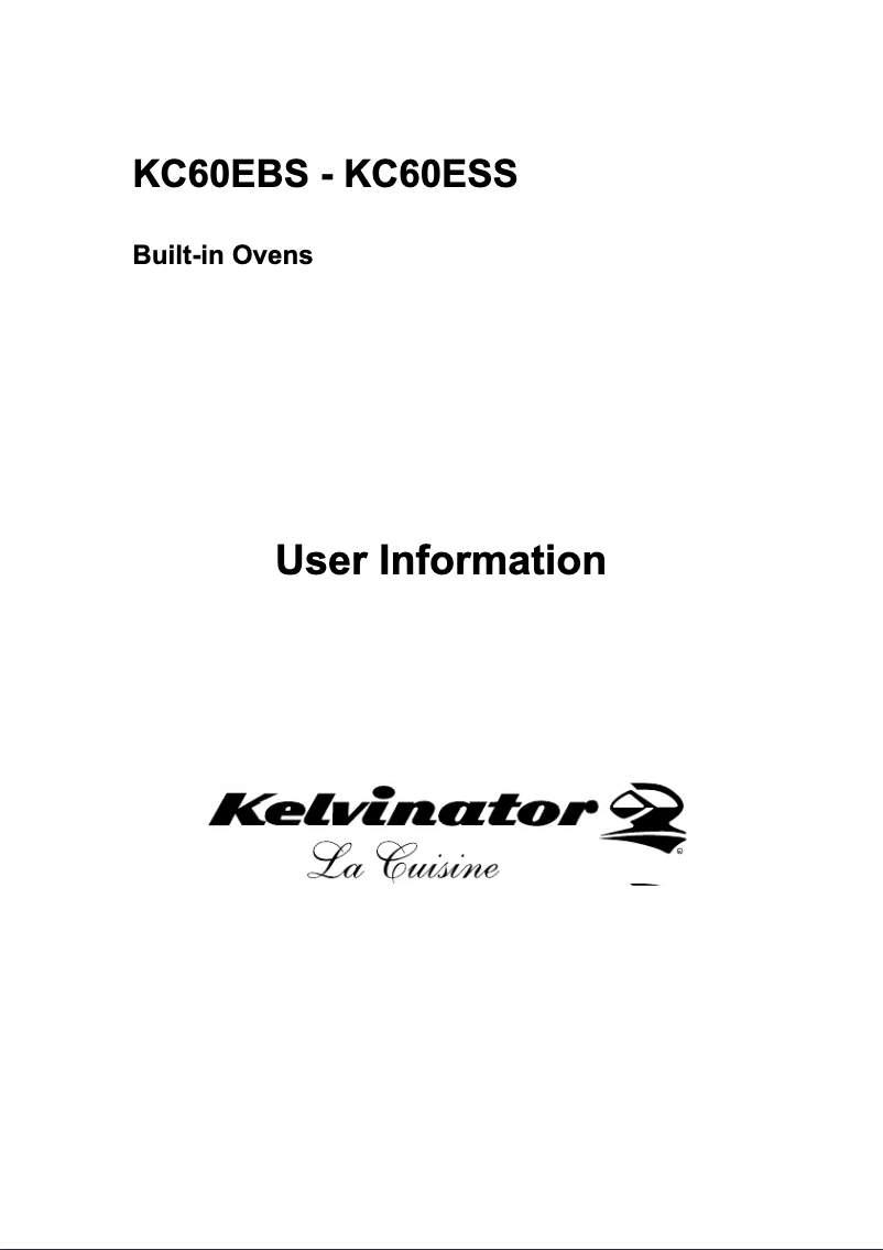 Page n°1 - Manuel utilisateur Kelvinator KC60ESS