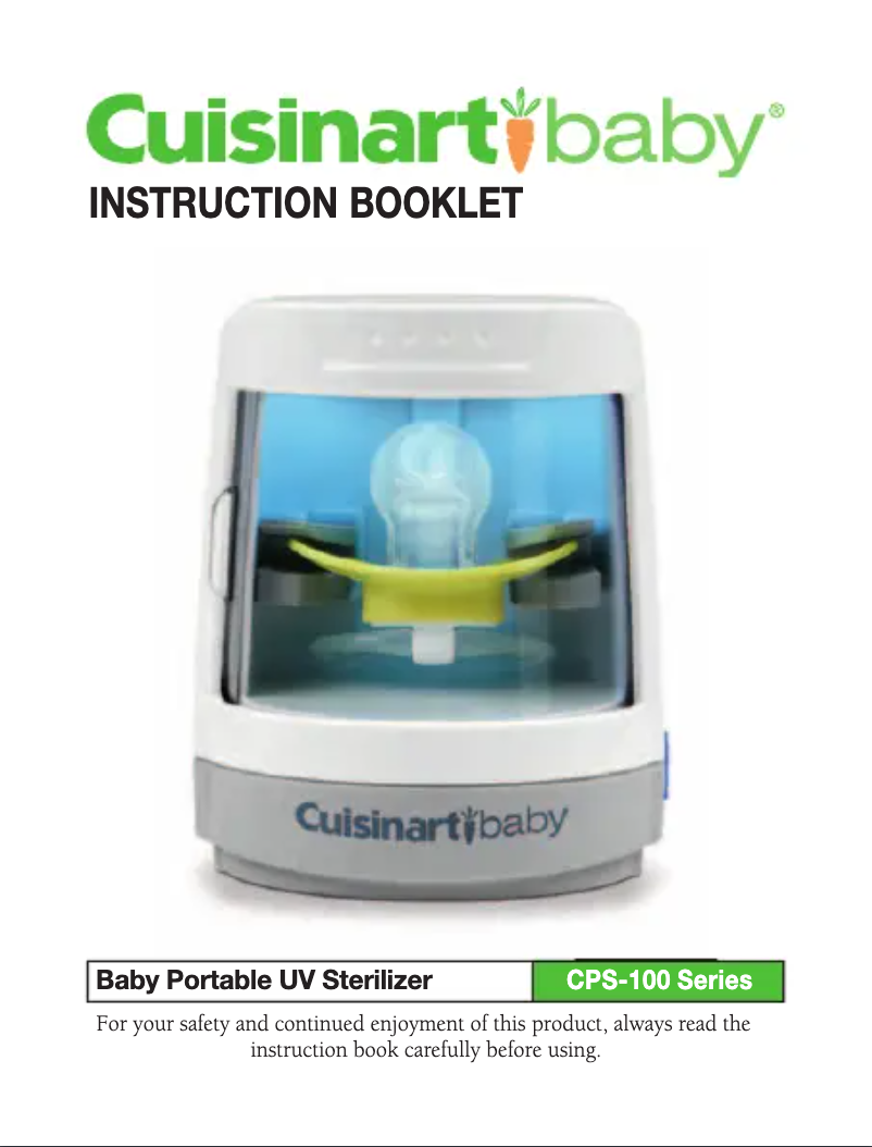 Page n°1 - Manuel utilisateur Cuisinart Baby CPS-100